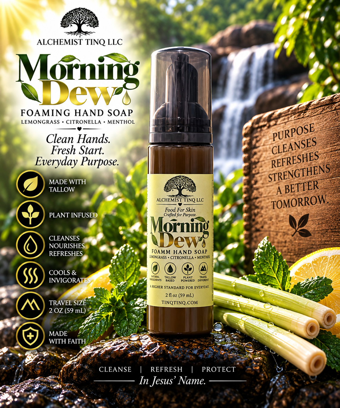 Morning Dew Foam Hand Soap Travel Size