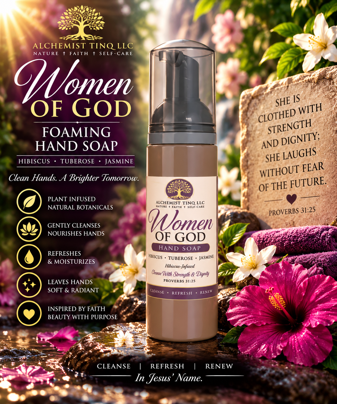 Women Of God Foam Hand Soap Travel Size