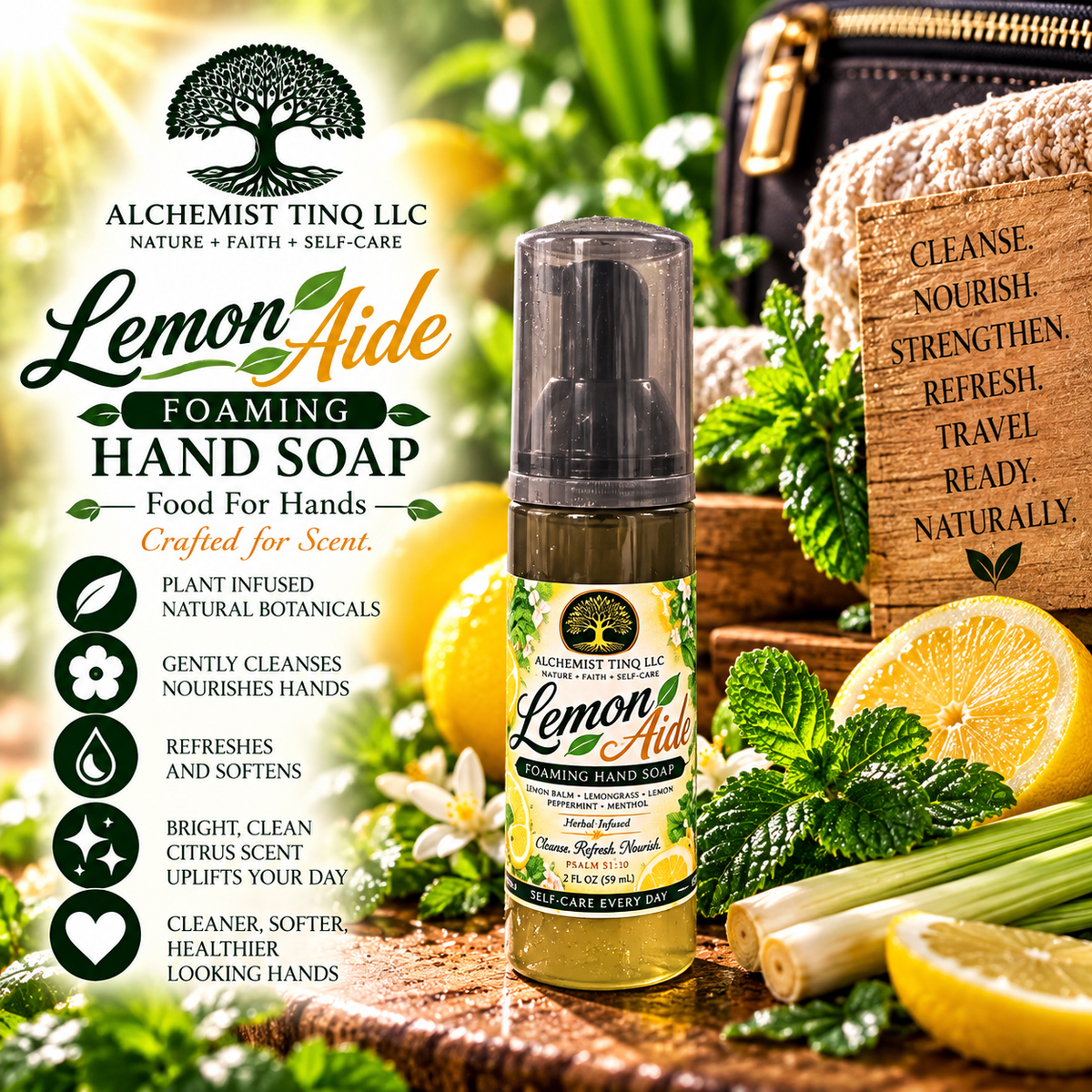 Lemon Aide Foam Hand Soap Travel Size
