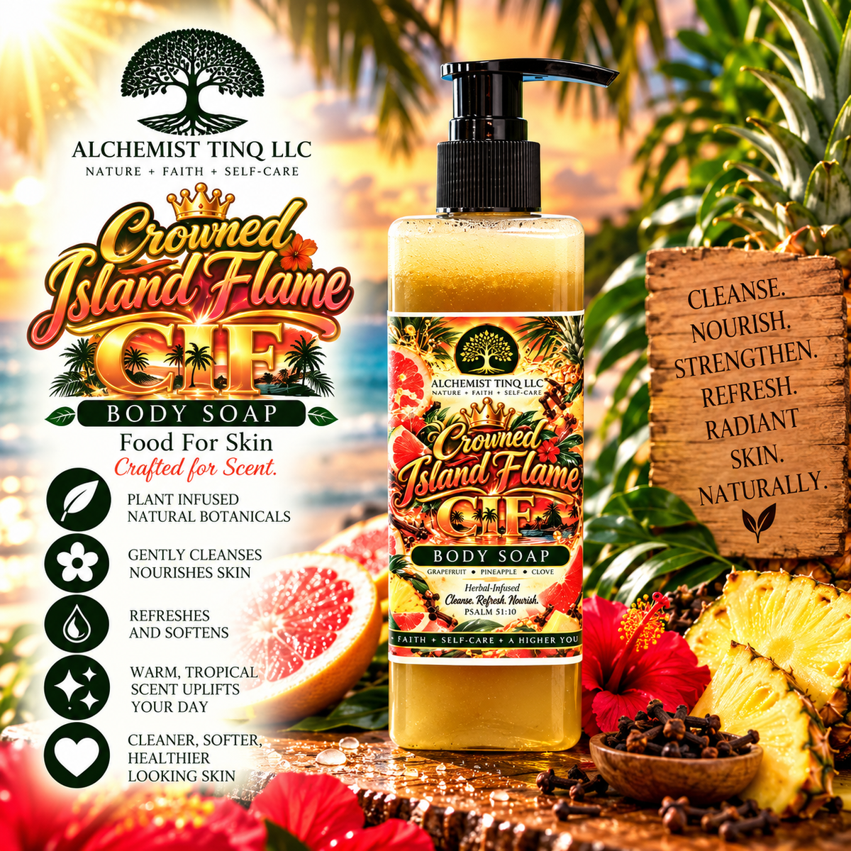 Crowned Island Flame (CIF) Body Wash