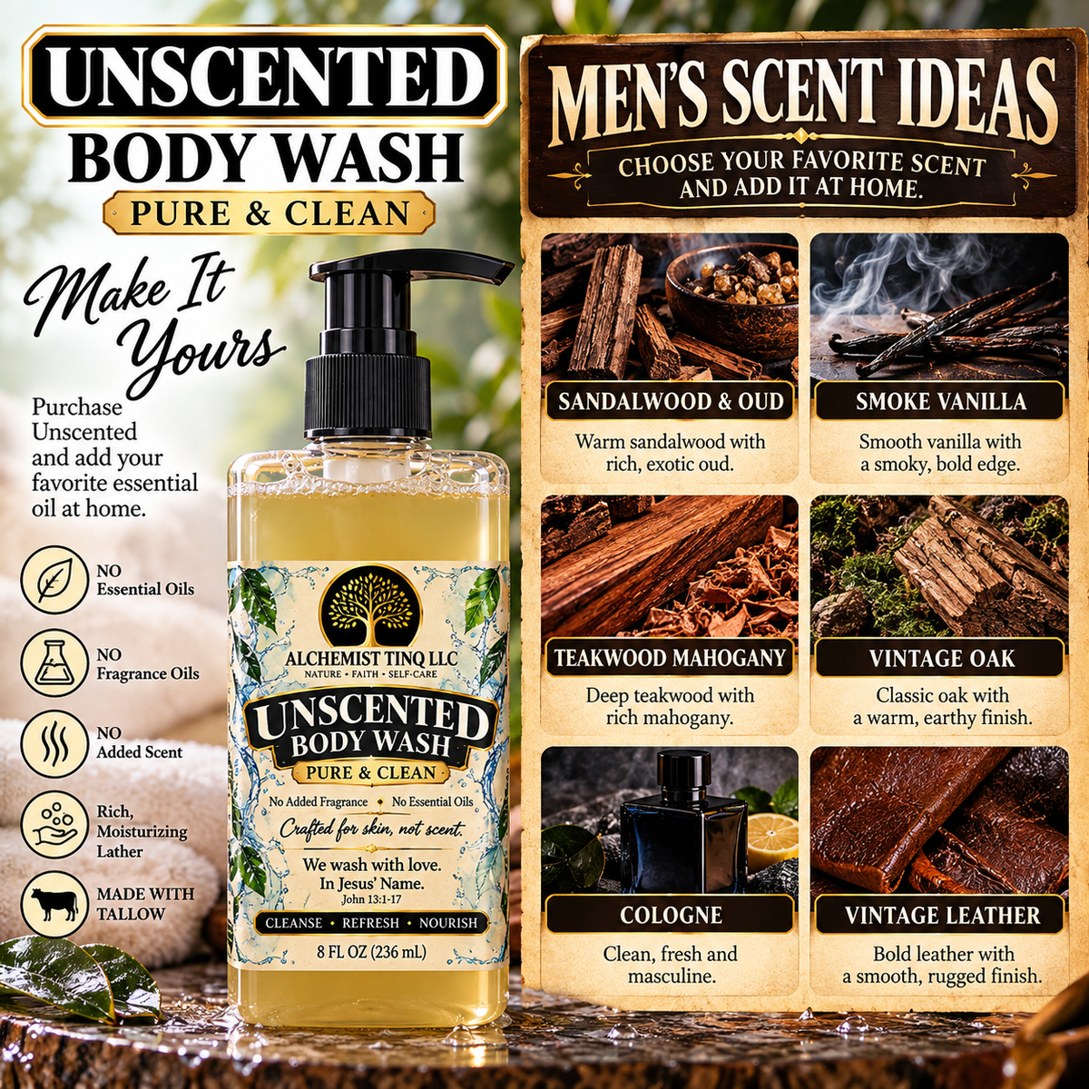 Unscented Body Wash